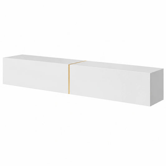 Armoire, coloris blanc et doré, pour la chambre