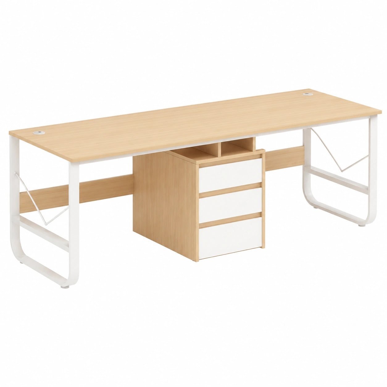 Bureau, avec tiroirs, 2 places, pour l’espace de travail