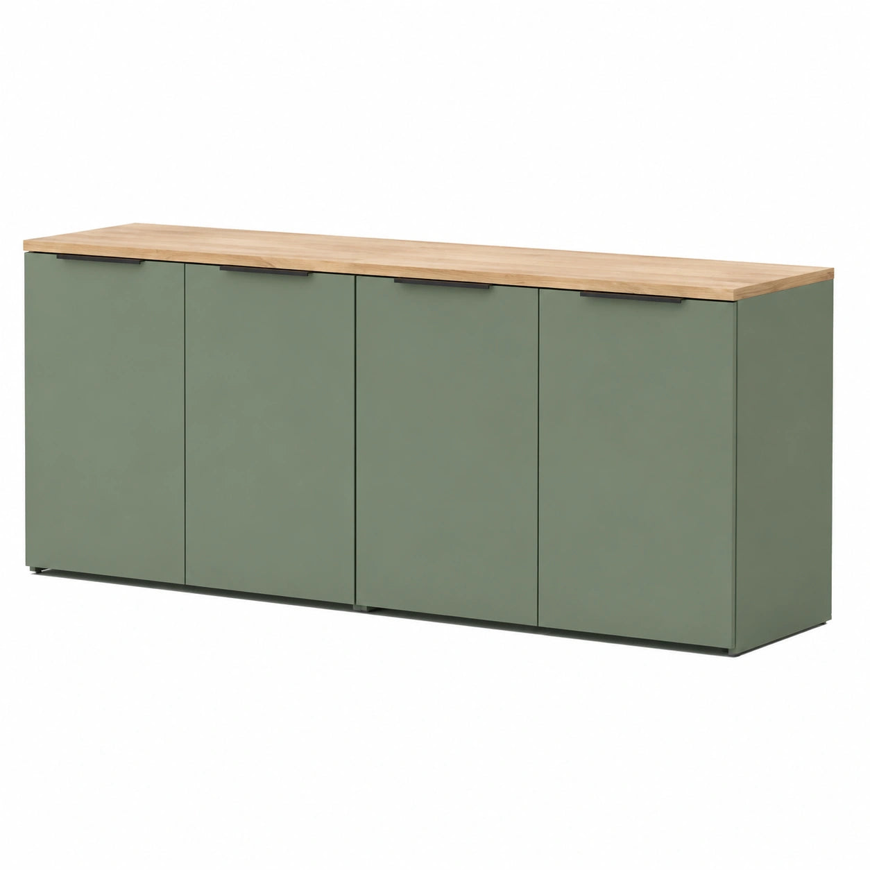 Meuble polyvalent, avec rangement, coloris vert, 2 pièces, pour les espaces de vie