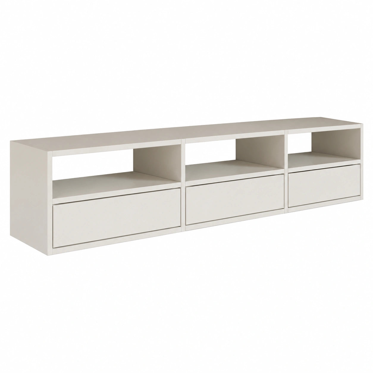 Meuble TV, coloris blanc, pour le salon